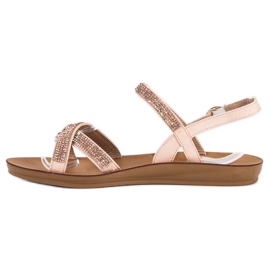 American Club Sandalen mit amerikanischen Verzierungen rosa 1