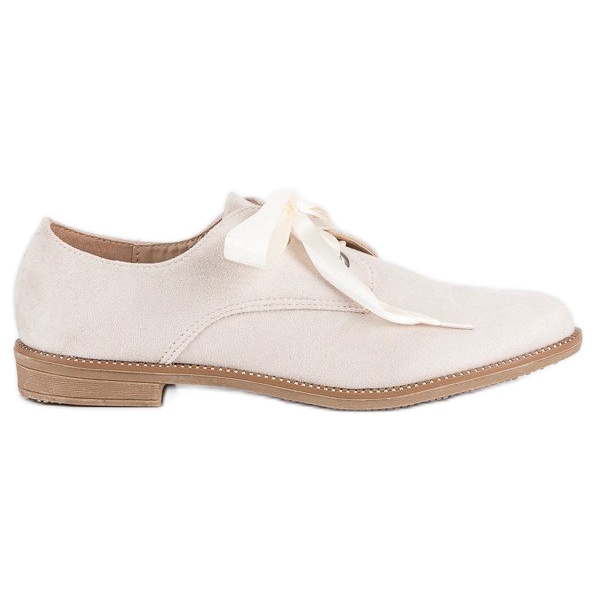 Schuhe mit einem Satinband braun 1