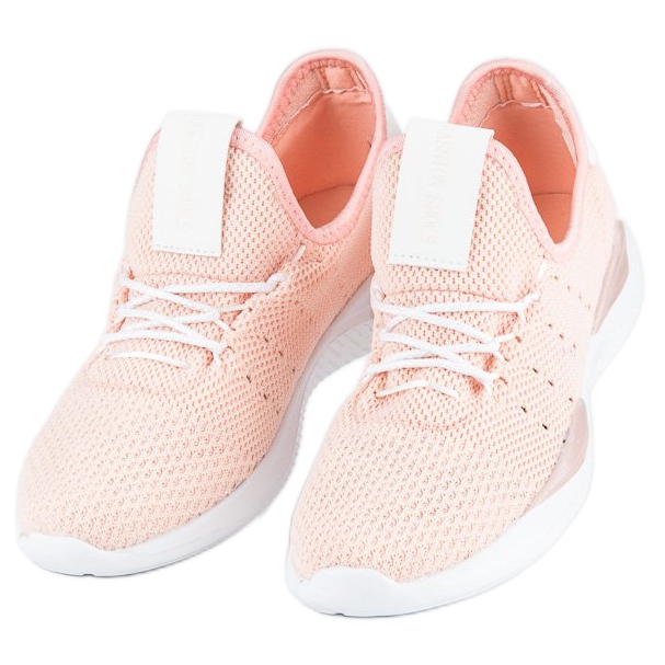Puderfarbene Slip-on-Sneakers rosa 1