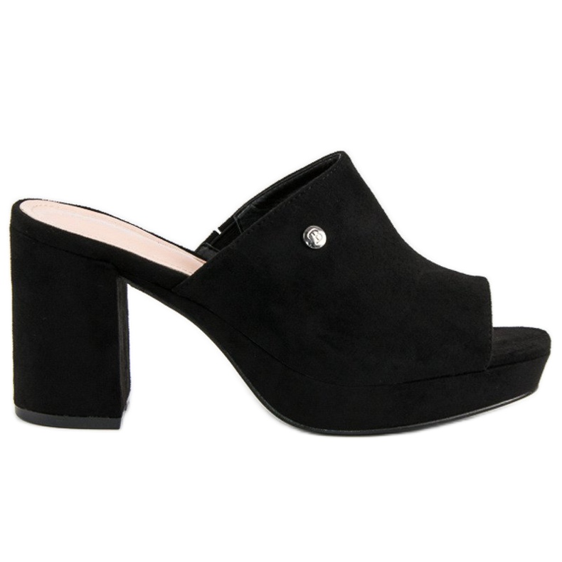 Milaya Hausschuhe auf der Post schwarz 2