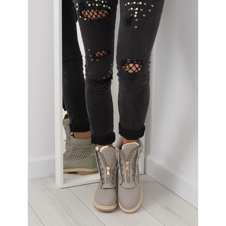 Durchbrochene Balmanas, goldgrauer Schieber R103 Grey 2