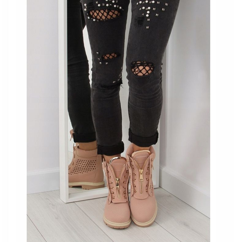 Durchbrochener Balsam, goldener Reißverschluss, R103 Pink rosa 1