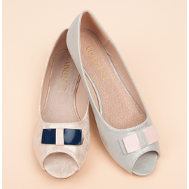 Offene Zehen Vinceza Ballerinas rosa 1