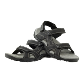 American Club Amerikanische 6201 schwarze Sportsandalen 2