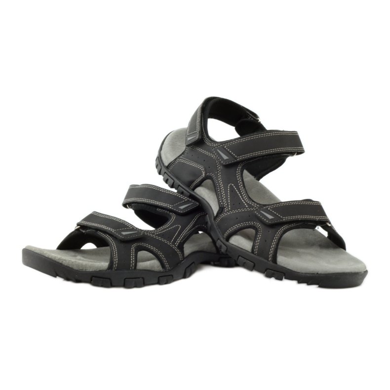 American Club Amerikanische 6201 schwarze Sportsandalen 2