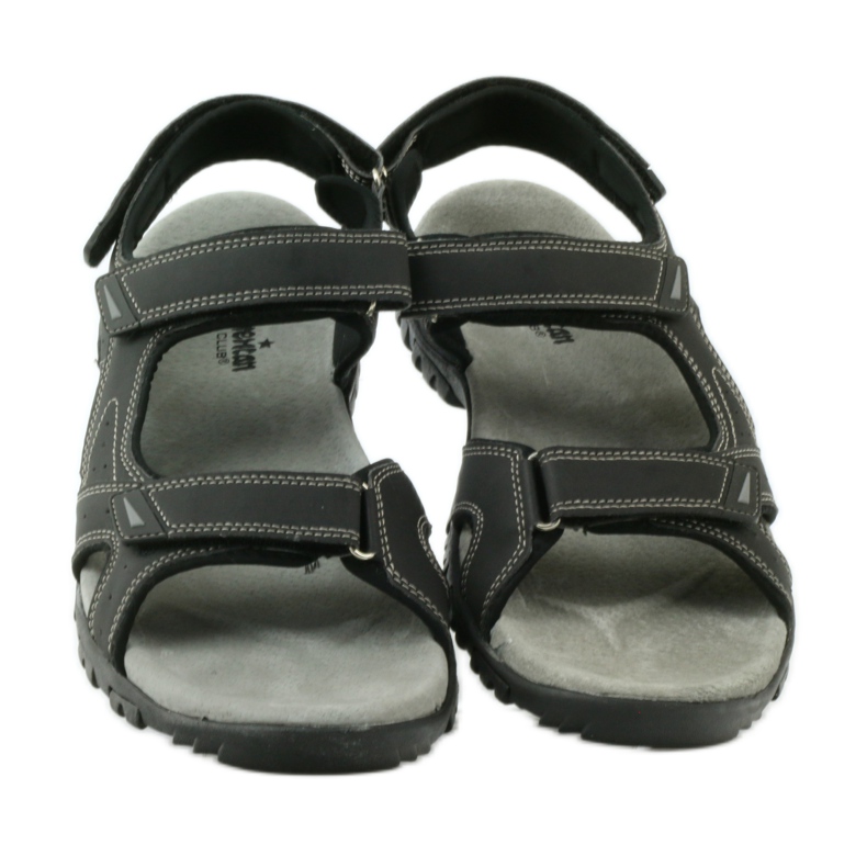 American Club Amerikanische 6201 schwarze Sportsandalen 3