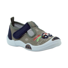 American Club graue Kindersneaker mit Klettverschluss 105/2018 navy blau 1