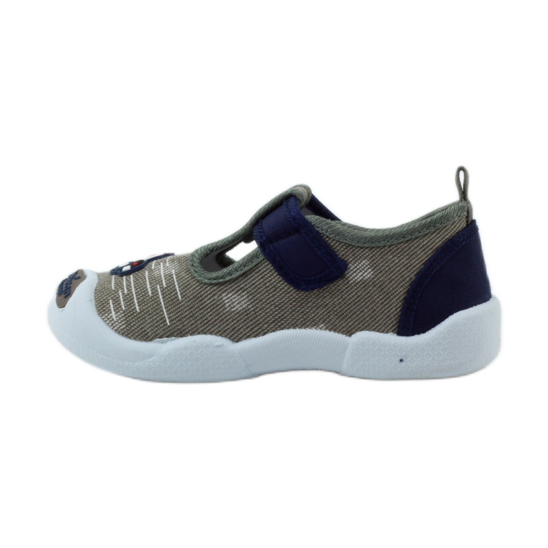 American Club graue Kindersneaker mit Klettverschluss 105/2018 marineblau 2