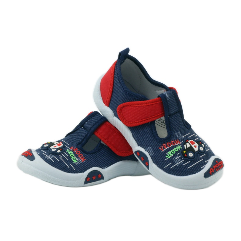 American Club Amerikanische Turnschuhe Kinderschuhe Lederinnensohle rot marineblau 3
