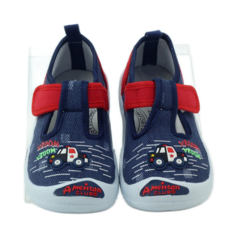 American Club Amerikanische Turnschuhe Kinderschuhe Lederinnensohle rot marineblau 4