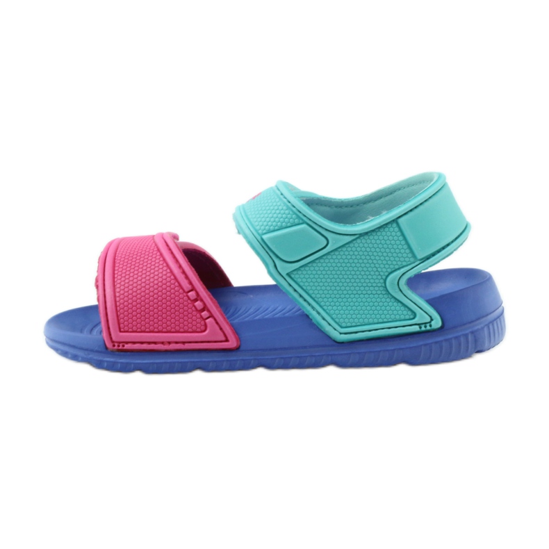 American Club blaue Kindersandalen für Wasser 6631 grün rosa 2