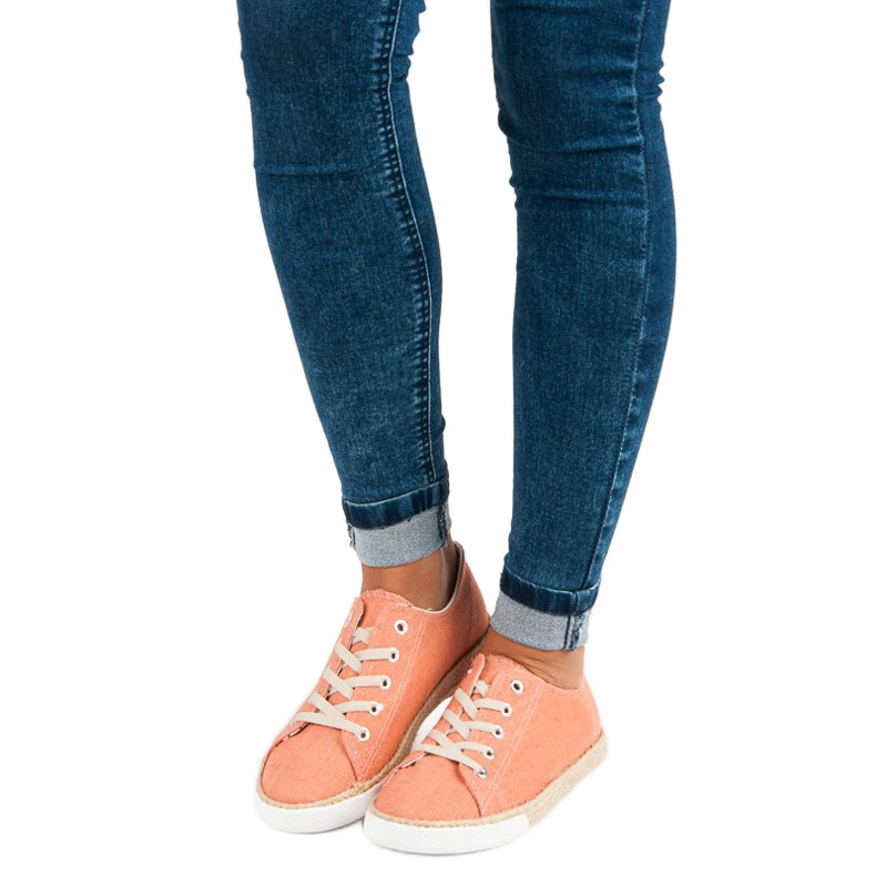 Kylie Espadrilles zum Schnüren orange 1