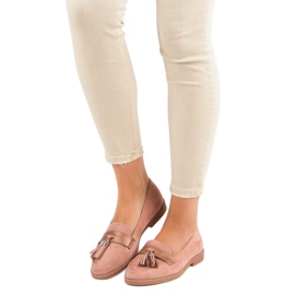 Elegante rosafarbene Mokassins 1