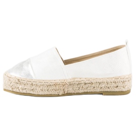 Espadrilles zum Hineinschlüpfen auf dem Plateau weiß 1