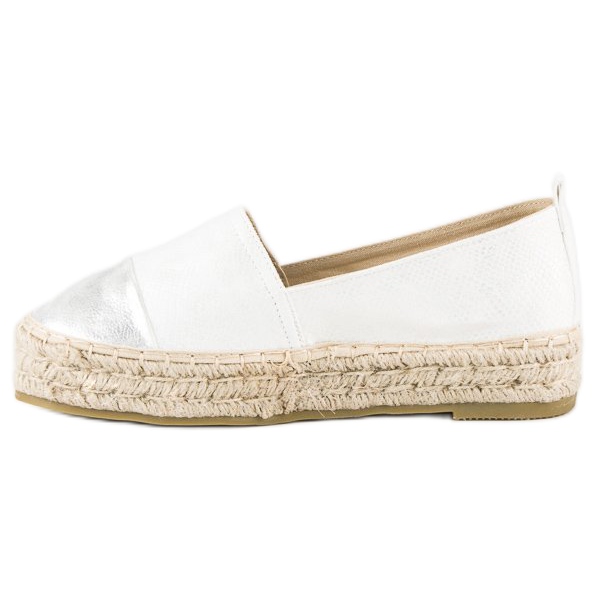 Espadrilles zum Hineinschlüpfen auf dem Plateau weiß 1