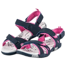 Hasby Damensandalen mit Klettverschluss blau 2