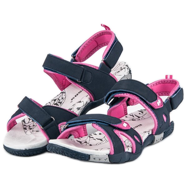 Hasby Damensandalen mit Klettverschluss blau 2
