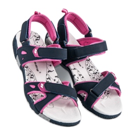 Hasby Damensandalen mit Klettverschluss blau 1