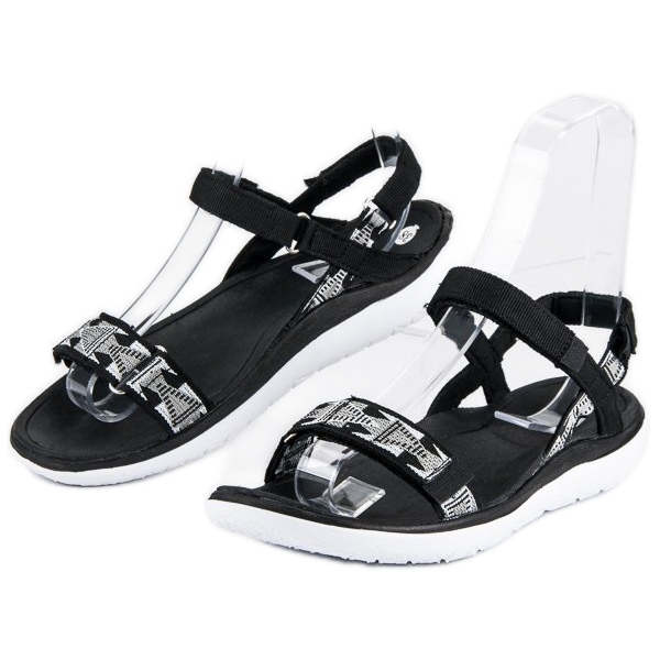 American Club Schwarze amerikanische Sandalen 1