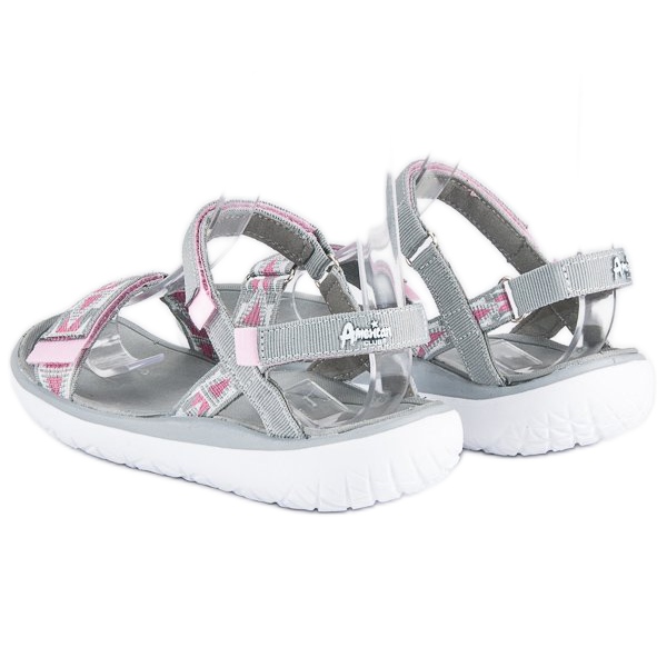 American Club Graue amerikanische Sandalen 1