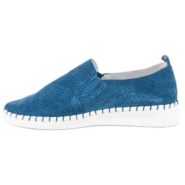 Filippo Durchbrochene Slip-On-Schuhe blau 1
