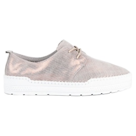 Filippo Gebundene Lederschuhe grau 1