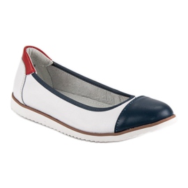 Filippo Ballerinas aus Leder weiß 1