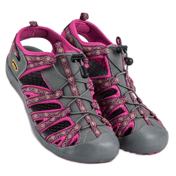 American Club Geschlossene amerikanische Sandalen lila grau 1