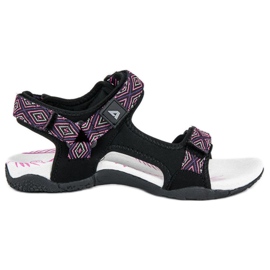American Club Sportsandalen für den Sommer schwarz violett 1