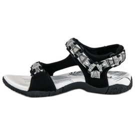 American Club Bequeme Damensandalen schwarz 1
