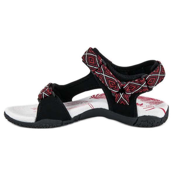 American Club Bequeme Damensandalen schwarz 1