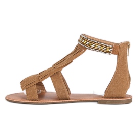 Evento Boho braune Sandalen 1