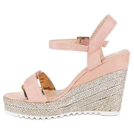 Erynn Bequeme Espadrilles mit Keilabsatz rosa 2