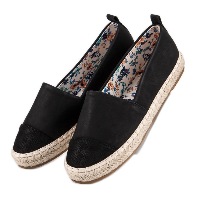 Marquiz Schwarze leichte Espadrilles 2