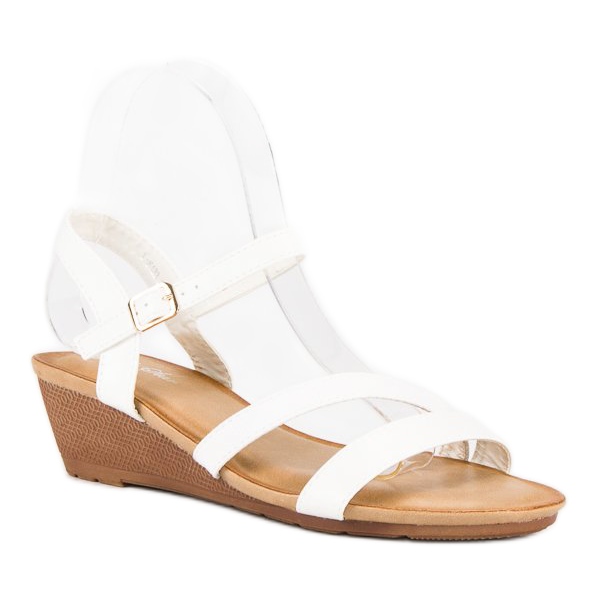 Bello Star Bequeme Keilsandalen weiß 1