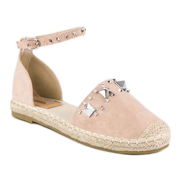 Flache Espadrilles-Sandalen rosa 1