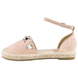 Flache Espadrilles-Sandalen rosa 2