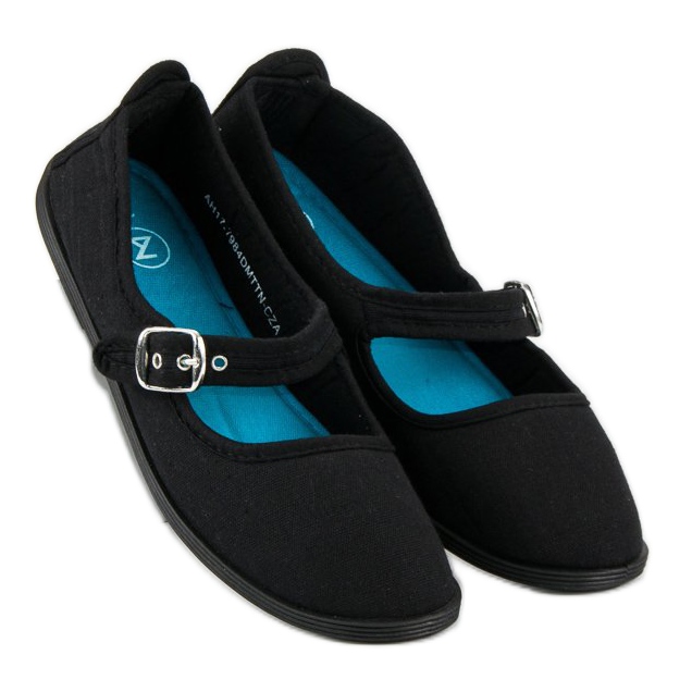 Schwarze Ballerinas mit Mckeylor-Gürtel 1