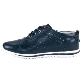 VINCEZA Turnschuhe mit Lochmuster navy blau 1