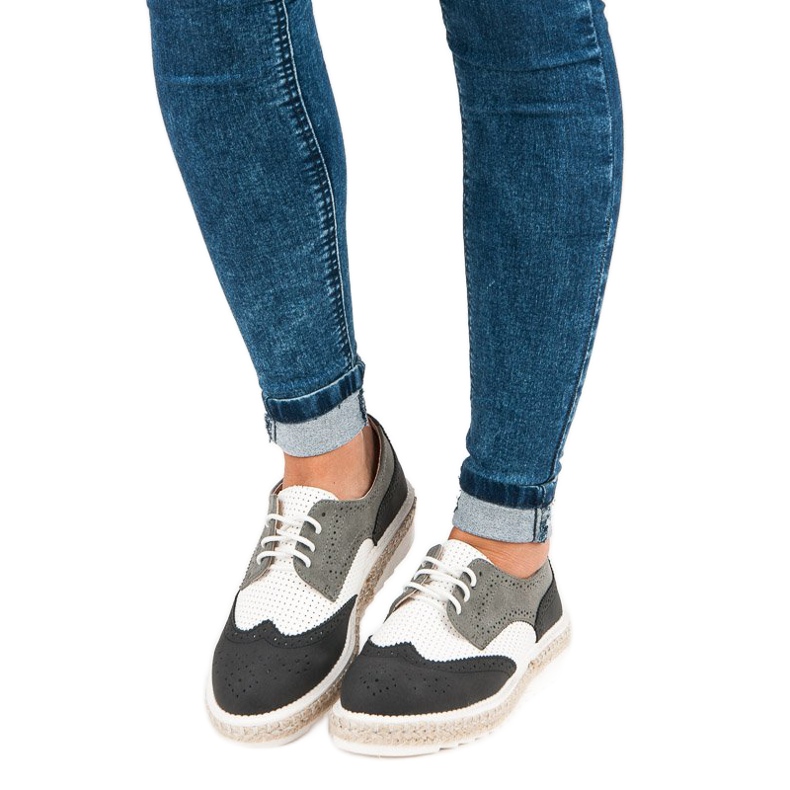 Ideal Shoes Schuhe, Espadrilles grau 1