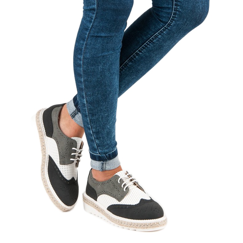 Ideal Shoes Schuhe, Espadrilles grau 2