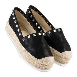 Forever Folie Espadrilles auf der Plattform schwarz 1