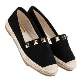 Bestelle Schwarze Espadrilles mit Strasssteinen 1