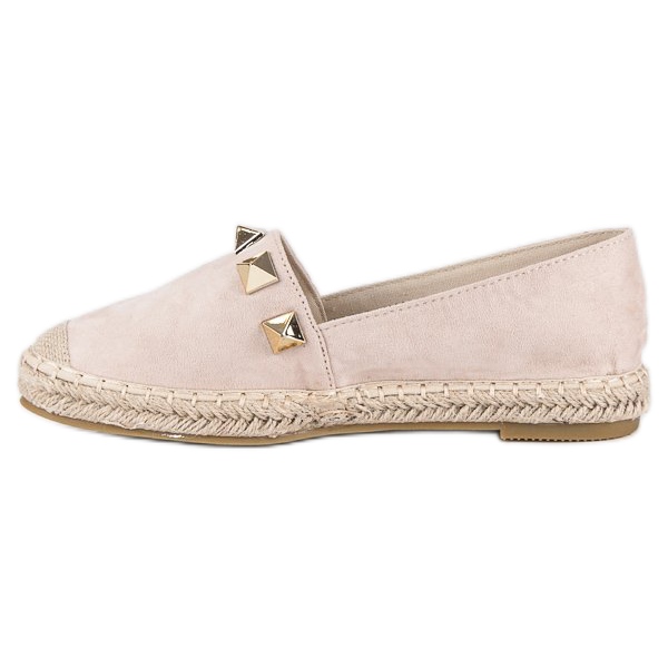 Bestelle Beige Espadrilles mit Strasssteinen 1