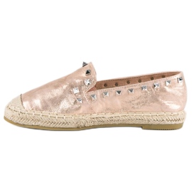 Forever Folie Pinkfarbene Espadrilles mit Nieten rosa 1