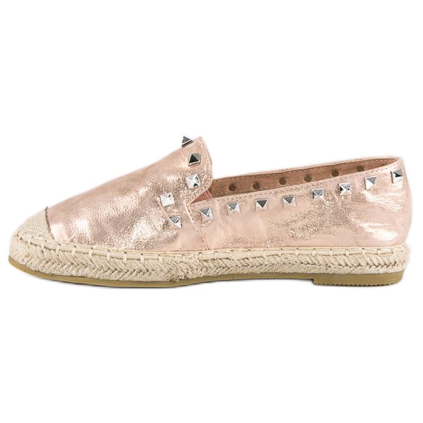 Forever Folie Pinkfarbene Espadrilles mit Nieten rosa 1