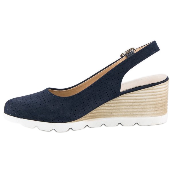 Durchbrochene Vinceza-Pumps blau 1