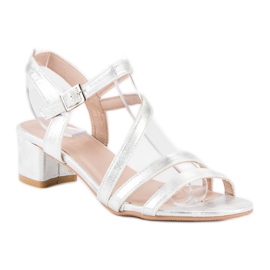 Ideal Shoes Flache Sandalen grau 2