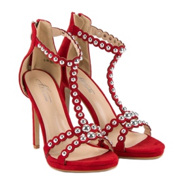 Elegante rote Sandalen 1
