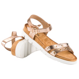 Forever Folie Rosa Sandalen mit Strass 2